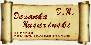 Desanka Mušurinski vizit kartica